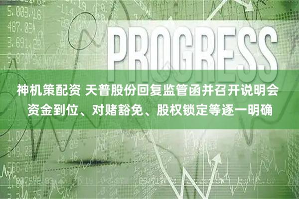 神机策配资 天普股份回复监管函并召开说明会 资金到位、对赌豁免、股权锁定等逐一明确