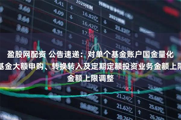 盈股网配资 公告速递：对单个基金账户国金量化精选基金大额申购、转换转入及定期定额投资业务金额上限调整
